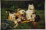 unknow artist cats 034 oil painting on canvas